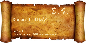 Deres Ildikó névjegykártya